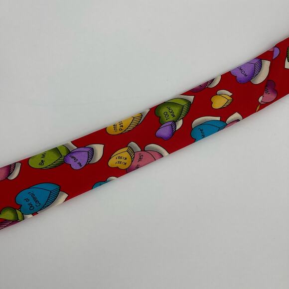 Sweetarts Valentine's Candy Heart Tie Red Blue Purple Love - Picture 12 of 16